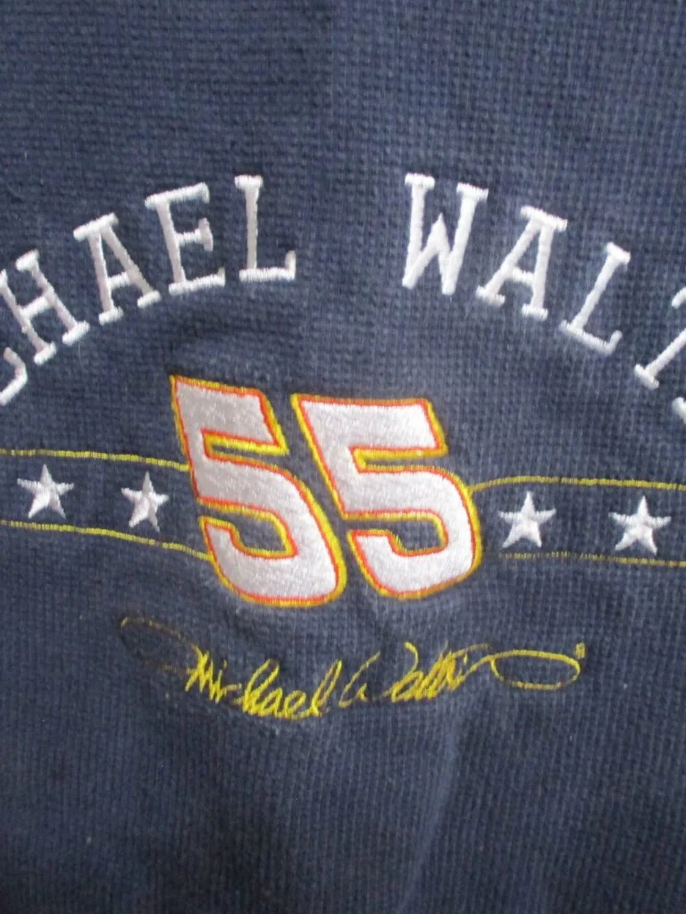 NASCAR Team Caliber Michael Waltrip #55 Long Sleeved Waffle Knit Sweater Sz. XL